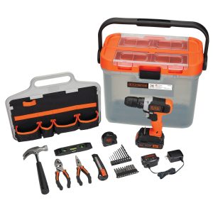20V MAX* POWERCONNECT™ Cordless Drill with 28-Piece Home Project Kit and Tool Box. Battery and Charger Included