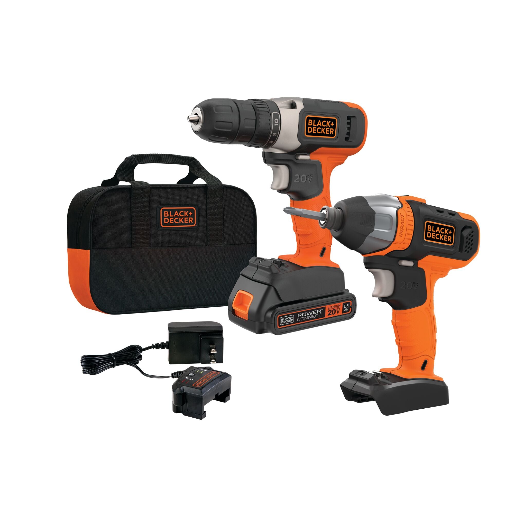 20V MAX* POWERCONNECT™ Cordless Drill and Impact Driver. Battery and Charger Included
