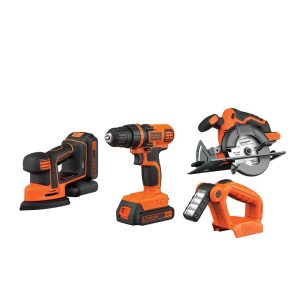 20V MAX* POWERCONNECT™ Cordless 4-Tool Combo Kit: Drill/Driver. Circular Saw. MOUSE™ Detail Sander and Light. Battery and Charger Included