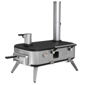vera™ Pizza Oven. Outdoor. Wood - Charcoal - Pellet Fired Pizza Oven. Rotating Handle and Temperature Gauge. Portable with Folding Legs for Easy Storage