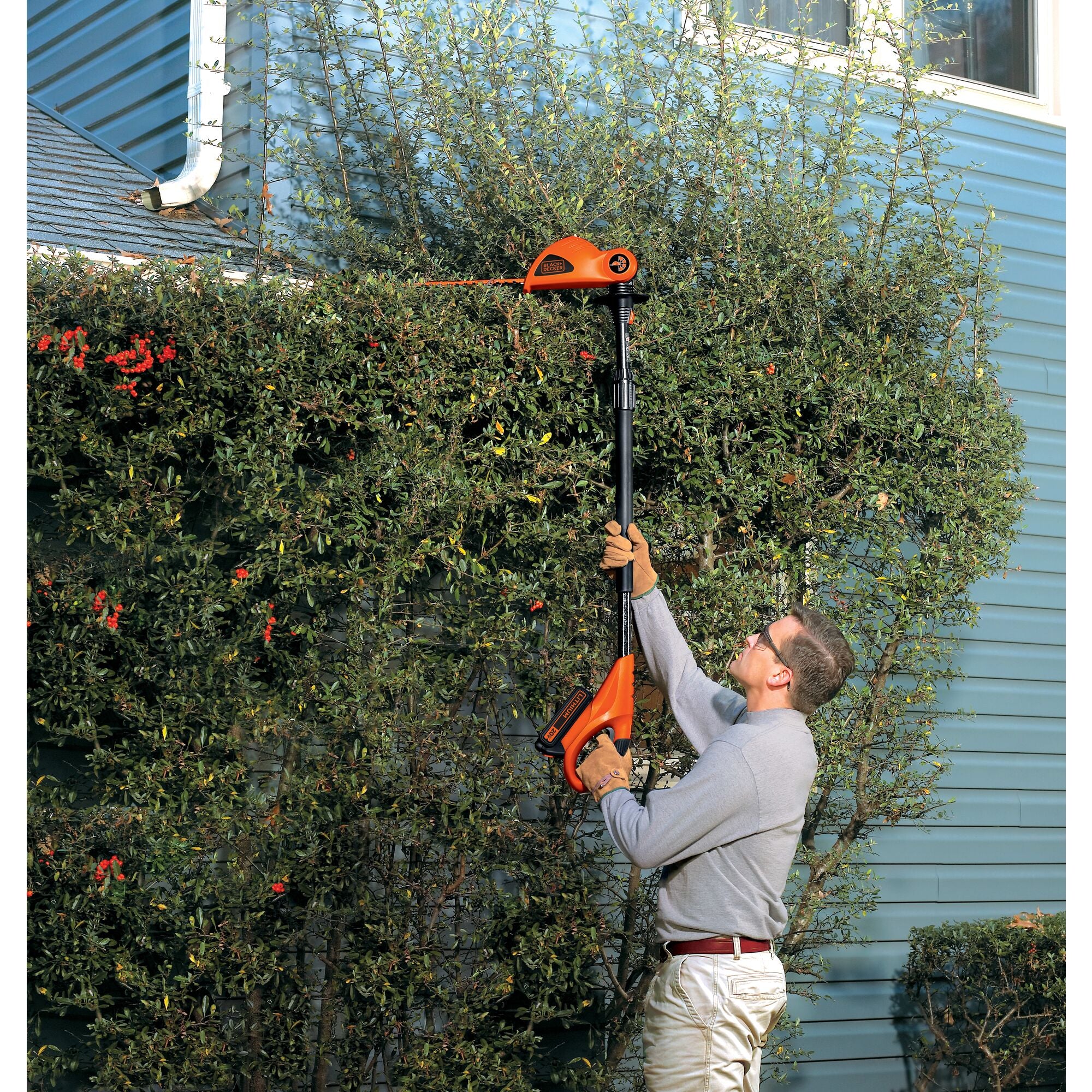 20V MAX* POWERCONNECT™ Cordless 18 Inch Pole Hedge Trimmer. Battery and Charger Included - Image 2